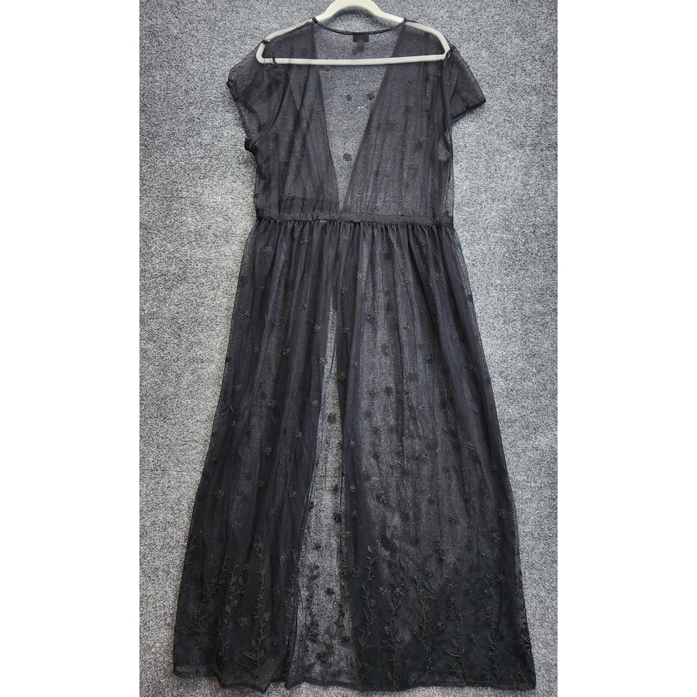Torrid Womens Embroidered Whimsigoth Maxi Kimono Duster Cover Up Size 3/4 - Picture 8 of 9
